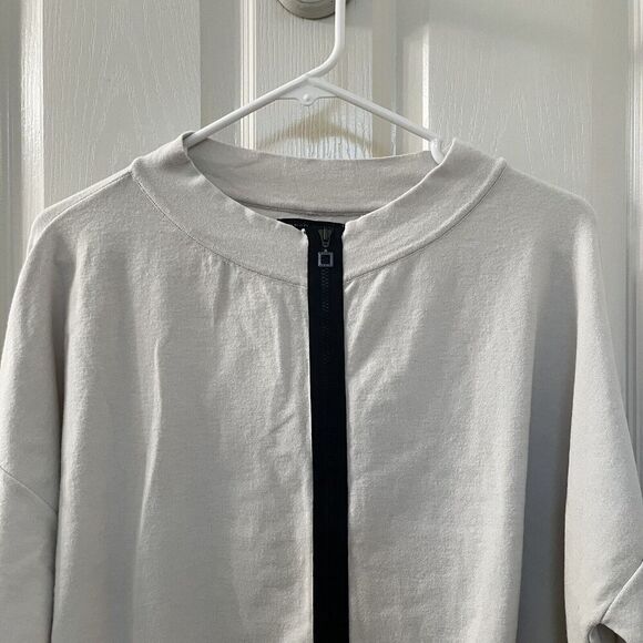 Sarah Pacini 2-Way Zip Cropped Cardigan Sweater Back Zip Details Womens One Size - Picture 2 of 16